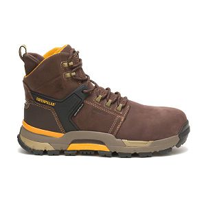 Botas Impermeáveis Caterpillar CAT EDGE Nano Masculino Vermelhas Marrom | PT-058612JSZ