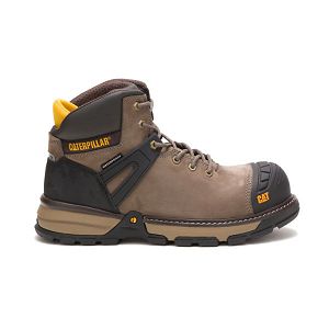 Botas Impermeáveis Caterpillar Excavator Superlite Carbon Composite Masculino Marrom | PT-043162GRA