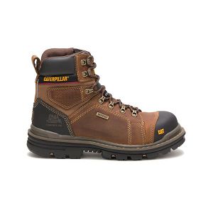 Botas Segurança Caterpillar Hauler 6" Impermeáveis Composite Masculino Marrom | PT-230947MGQ