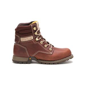 Botas Segurança Caterpillar Paisley 6" Feminino Vermelhas Marrom | PT-615038DLM