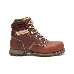 Botas Segurança Caterpillar Paisley 6" Steel Feminino Vermelhas Marrom | PT-083214GFO