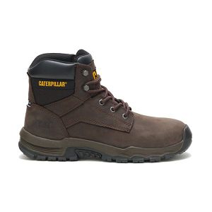 Botas Segurança Caterpillar Upholder Impermeáveis Steel Masculino Marrom Escuro | PT-720351XJG