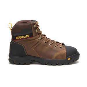 Botas Segurança Caterpillar Wellspring Impermeáveis Metatarsal Guard Steel Masculino Marrom | PT-748016CXL