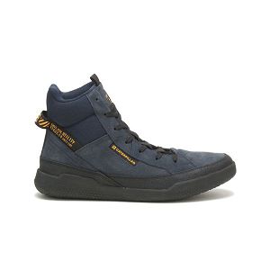 Soft Toe Shoes Caterpillar CODE Hex Hi Utility Masculino Azul Marinho | PT-204397XKN