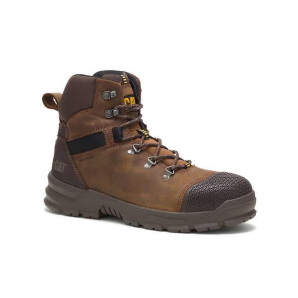 Botas Impermeáveis Caterpillar Accomplice X Steel Masculino Marrom | PT-024713PBR