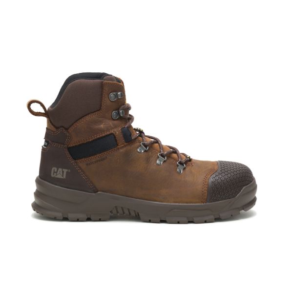 Botas Impermeáveis Caterpillar Accomplice X Steel Masculino Marrom | PT-024713PBR