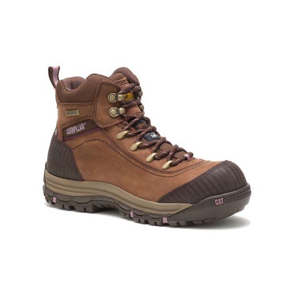 Botas Impermeáveis Caterpillar Ally Composite Feminino Marrom | PT-024689NPM