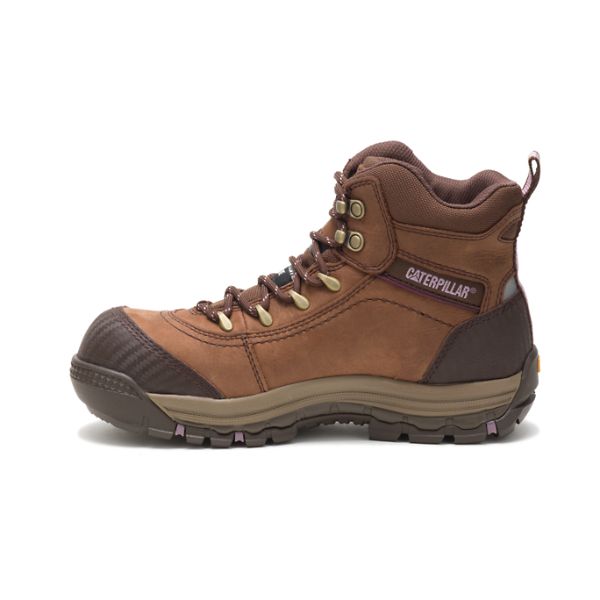 Botas Impermeáveis Caterpillar Ally Composite Feminino Marrom | PT-024689NPM