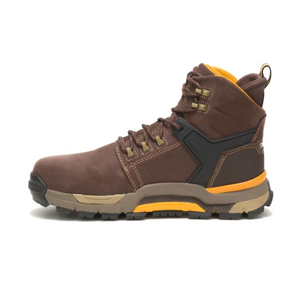 Botas Impermeáveis Caterpillar CAT EDGE Nano Masculino Vermelhas Marrom | PT-058612JSZ