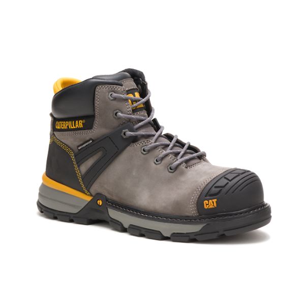 Botas Impermeáveis Caterpillar Excavator Superlite Carbon Composite Masculino Cinzentas Marrom | PT-091376PXU