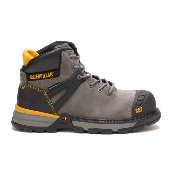 Botas Impermeáveis Caterpillar Excavator Superlite Carbon Composite Masculino Cinzentas Marrom | PT-091376PXU