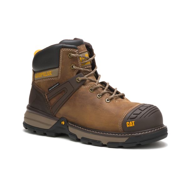 Botas Impermeáveis Caterpillar Excavator Superlite Carbon Composite Masculino Marrom | PT-094652QJE