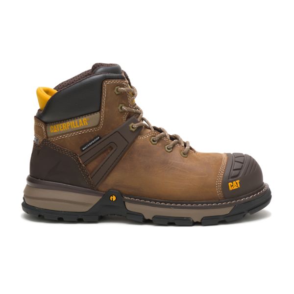 Botas Impermeáveis Caterpillar Excavator Superlite Carbon Composite Masculino Marrom | PT-094652QJE