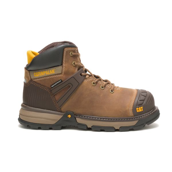 Botas Impermeáveis Caterpillar Excavator Superlite Soft Masculino Marrom | PT-397165AZB