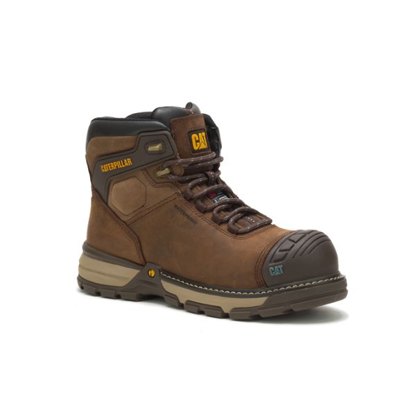 Botas Impermeáveis Caterpillar Excavator Superlite Thinsulate Carbon Composite Feminino Marrom Escuro | PT-420918ZYE