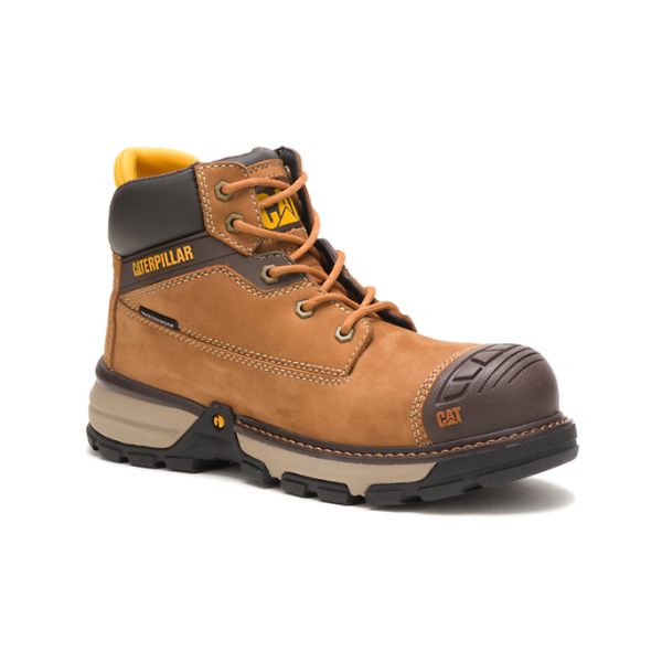 Botas Impermeáveis Caterpillar Excavator Superlite Carbon Composite Feminino Marrom | PT-614290ZDS