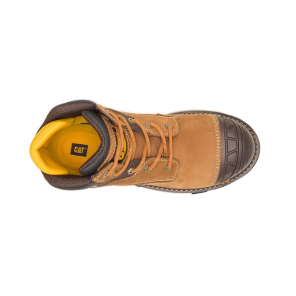 Botas Impermeáveis Caterpillar Excavator Superlite Carbon Composite Feminino Marrom | PT-614290ZDS