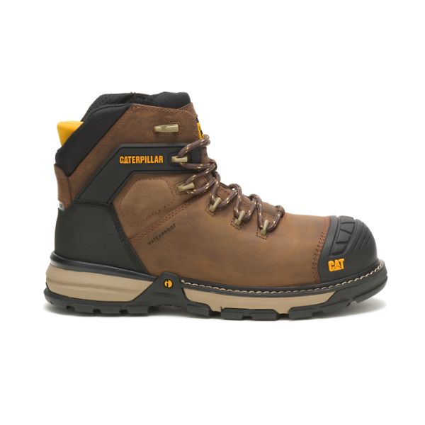 Botas Impermeáveis Caterpillar Excavator Superlite Thinsulate Carbon Composite Masculino Marrom Escuro | PT-829541JDE