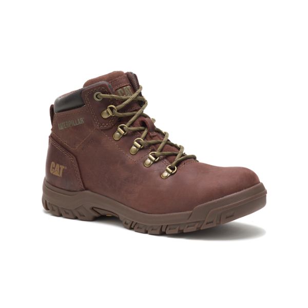 Botas Impermeáveis Caterpillar Mae Steel Feminino Vermelhas Marrom | PT-924175XGB