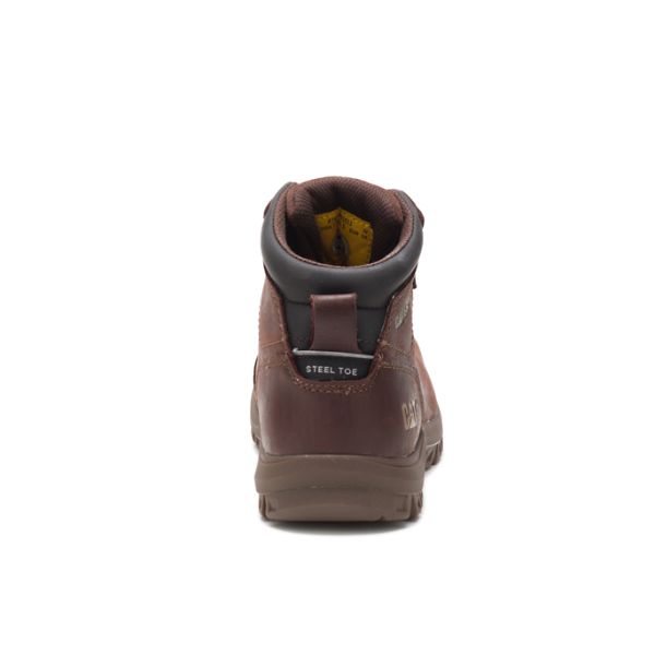 Botas Impermeáveis Caterpillar Mae Steel Feminino Vermelhas Marrom | PT-924175XGB