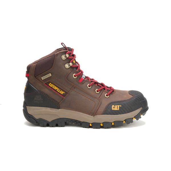 Botas Impermeáveis Caterpillar Navigator Medio Steel Masculino Marrom | PT-736819ZPD