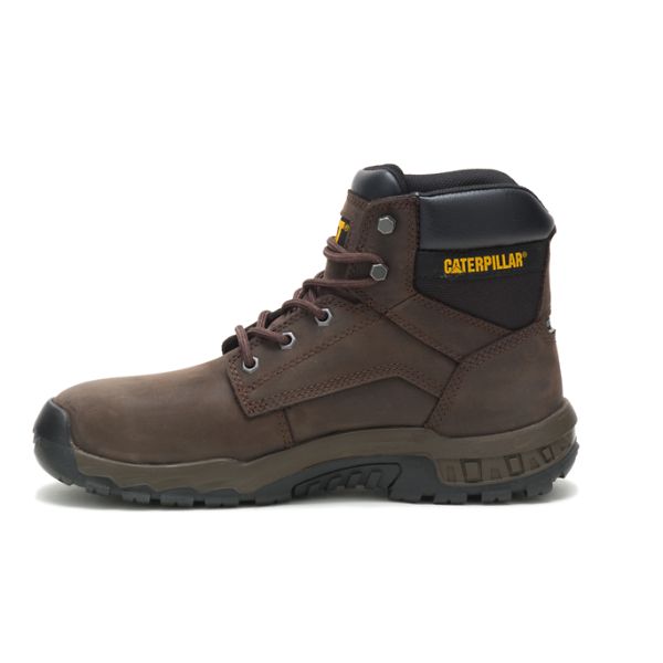 Botas Impermeáveis Caterpillar Upholder Steel Masculino Marrom Escuro | PT-387495YZQ