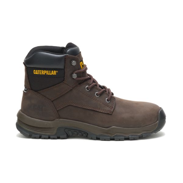 Botas Impermeáveis Caterpillar Upholder Steel Masculino Marrom Escuro | PT-387495YZQ