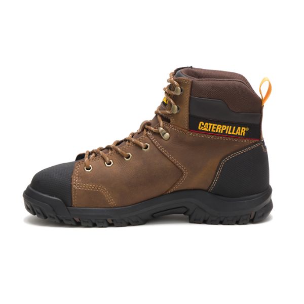 Botas Impermeáveis Caterpillar Wellspring Metatarsal Guard Steel Masculino Marrom | PT-615943CWM