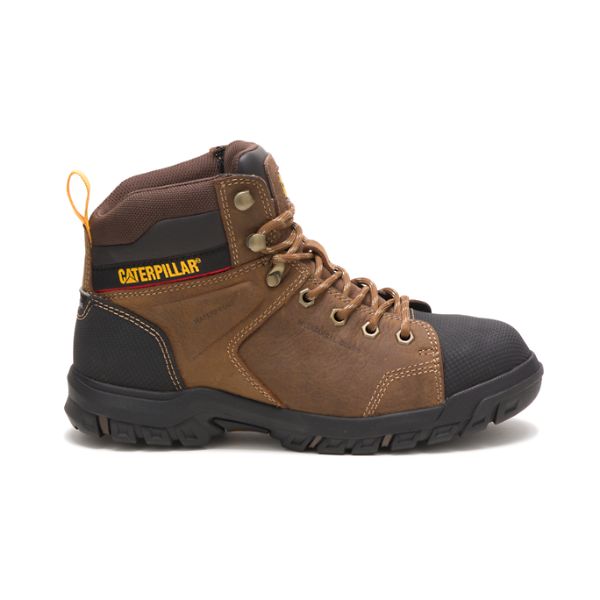 Botas Impermeáveis Caterpillar Wellspring Metatarsal Guard Steel Feminino Marrom | PT-947581FAC