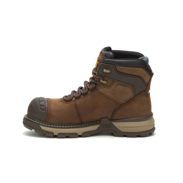 Botas Segurança Caterpillar Excavator Superlite Impermeáveis Thinsulate Carbon Composite Feminino Marrom Escuro | PT-657493WEV