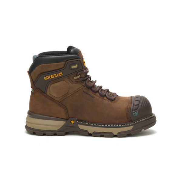 Botas Segurança Caterpillar Excavator Superlite Impermeáveis Thinsulate Carbon Composite Feminino Marrom Escuro | PT-657493WEV