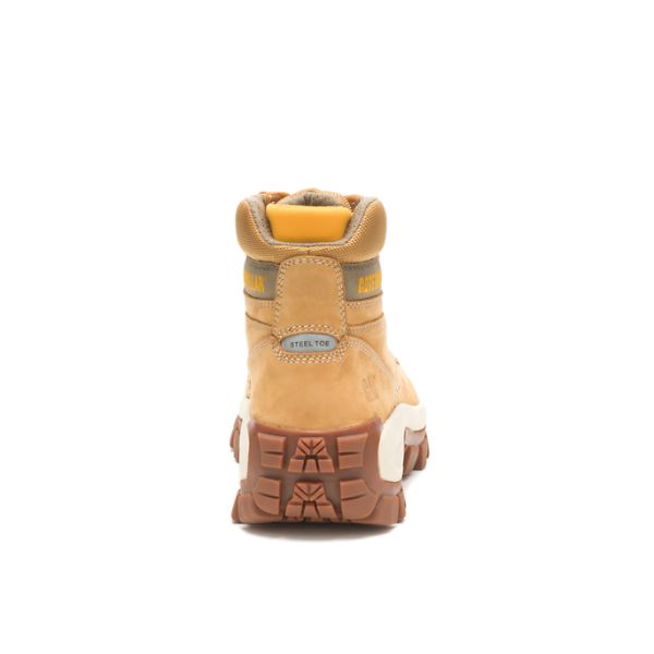 Botas Segurança Caterpillar Invader Hi Steel Masculino Marrom Branco | PT-085916NTE