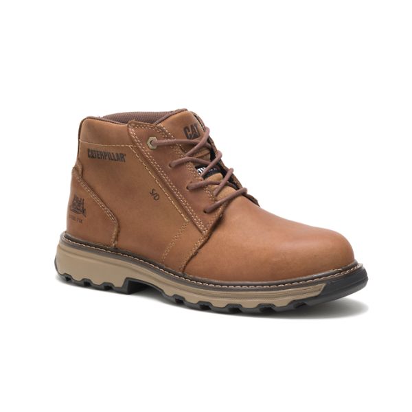 Botas Segurança Caterpillar Parker Steel Masculino Marrom | PT-062417ESR