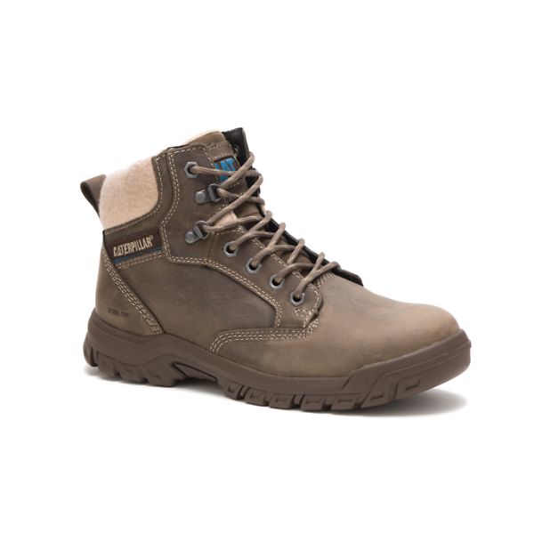 Botas Segurança Caterpillar Tess Steel Feminino Cinzentas Marrom | PT-675812BHK