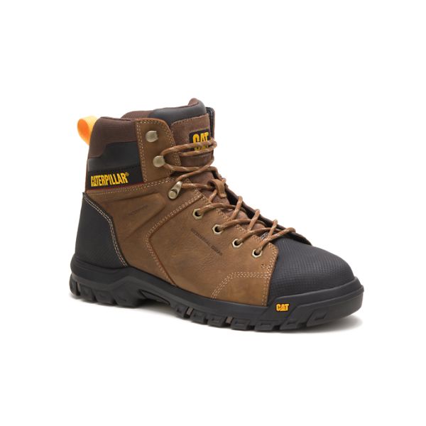 Botas Segurança Caterpillar Wellspring Impermeáveis Metatarsal Guard Steel Masculino Marrom | PT-748016CXL