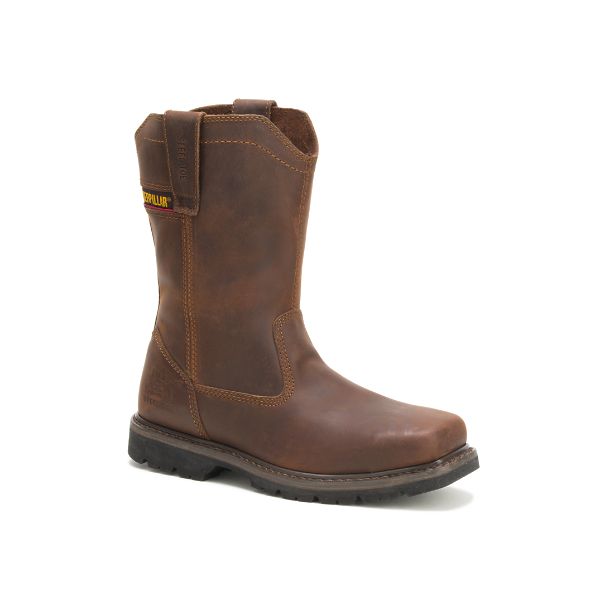 Pull-Ons Boots Caterpillar Wellston Pull On Steel Masculino Marrom Escuro | PT-502431DAF