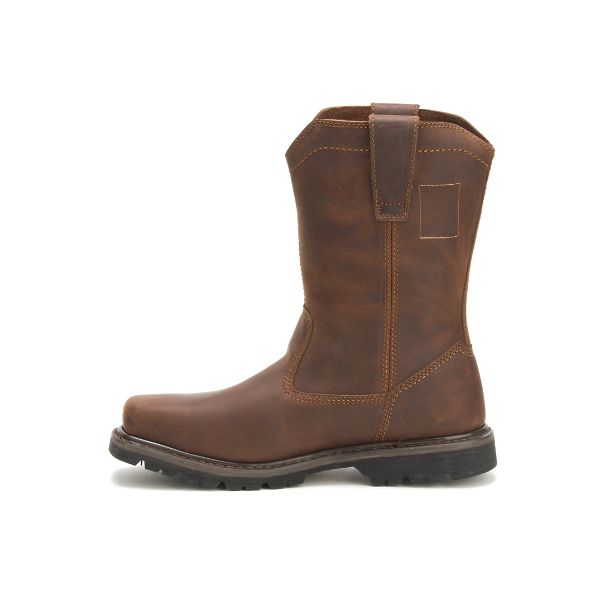 Pull-Ons Boots Caterpillar Wellston Pull On Steel Masculino Marrom Escuro | PT-502431DAF