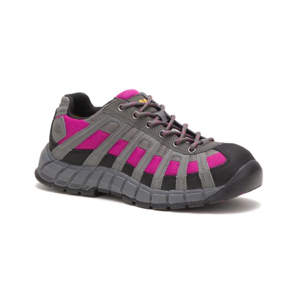 Sapatos Segurança Caterpillar Switch Steel Feminino Cinzentas Rosa Pretas | PT-592340WDM