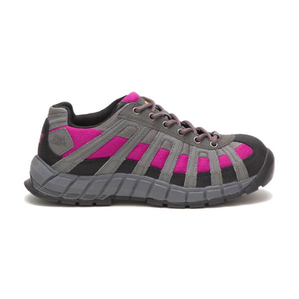 Sapatos Segurança Caterpillar Switch Steel Feminino Cinzentas Rosa Pretas | PT-592340WDM