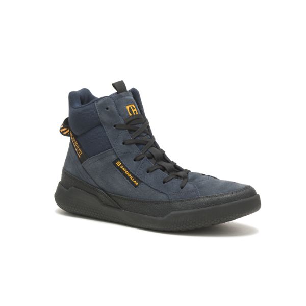 Soft Toe Shoes Caterpillar CODE Hex Hi Utility Masculino Azul Marinho | PT-204397XKN