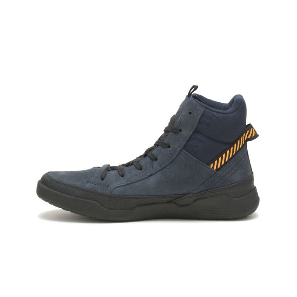 Soft Toe Shoes Caterpillar CODE Hex Hi Utility Masculino Azul Marinho | PT-204397XKN